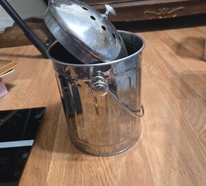 Source Unknown Silver Kitchen Compost Bin